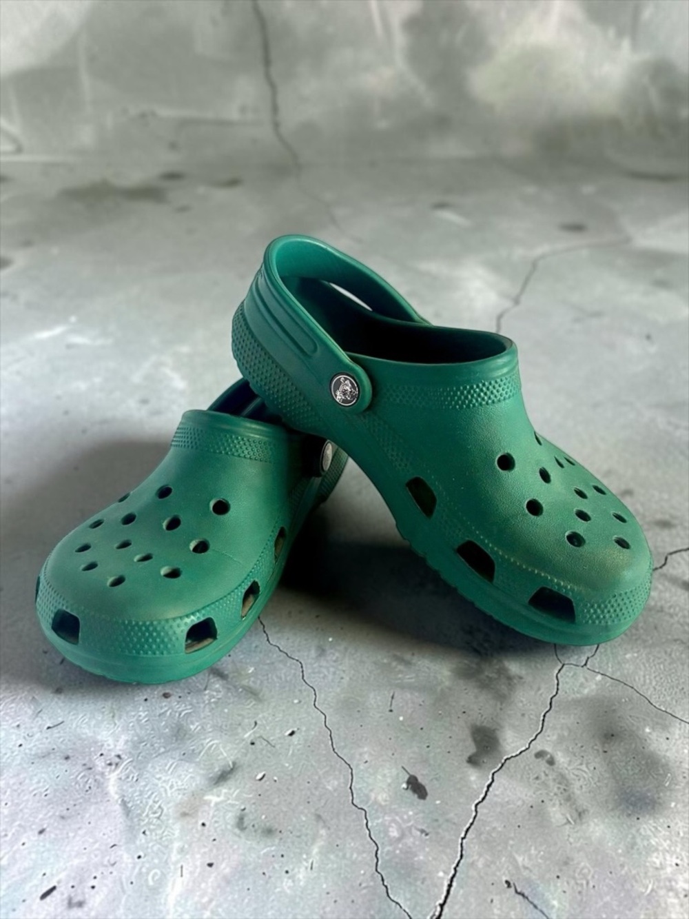 Crocs Classic Forest Green Clog M5 W7 Women’s 7 Everyday Shoes EUC